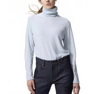 Uniqlo HEATTECH Fleece T-Shirt | Turtleneck NWT Light Blue XL